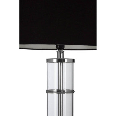 Camile Clear Table Lamp with Black Shade