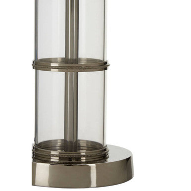 Camile Clear Table Lamp with Black Shade