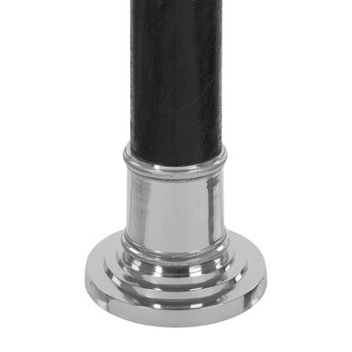 Canon Black Leather Table Lamp