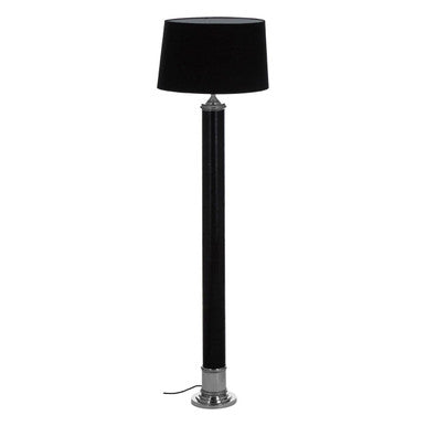 Canon Black Leather Floor Lamp