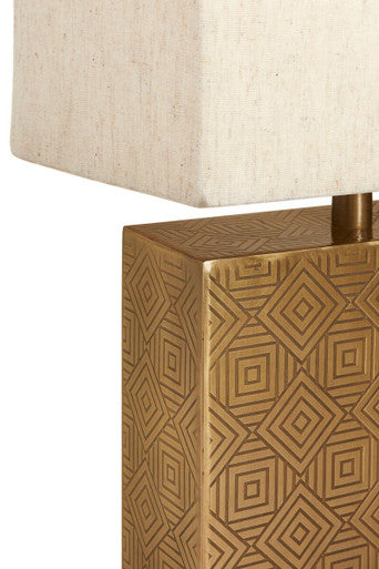 Savoy Gold Finish and Marble Base Table Lamp