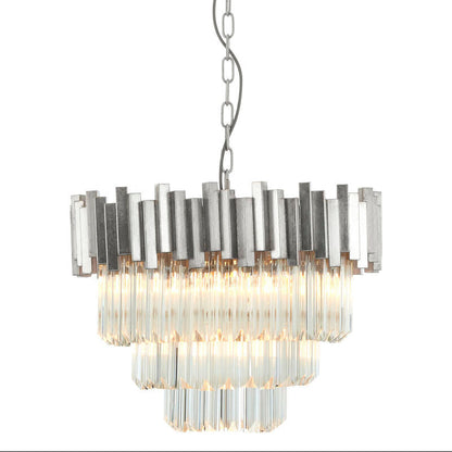 Lustra Small Silver Finish Chandelier