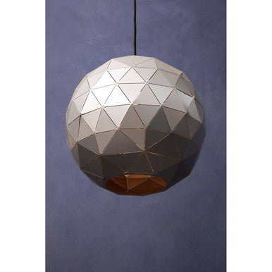Small Silver Finish Pendant Light | Mateo