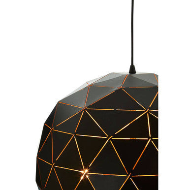 Mateo Medium Black and Copper Pendant Light