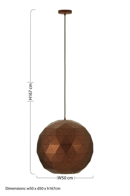 Mateo Medium Coffee Finish Pendant Light