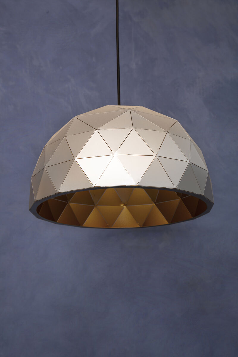 Small Silver Dome Pendant Light | Mateo