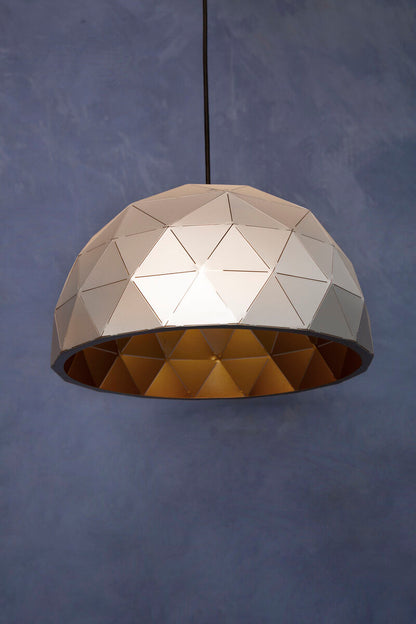 Small Silver Dome Pendant Light | Mateo