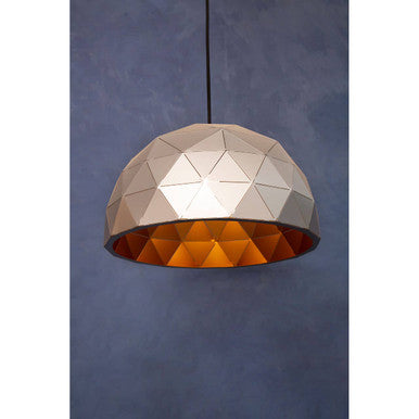 Mateo Medium Silver Dome Pendant Light