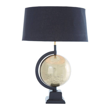 Churchill Globe Antique Brass Table Lamp