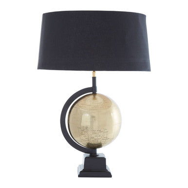 Churchill Globe Antique Brass Table Lamp