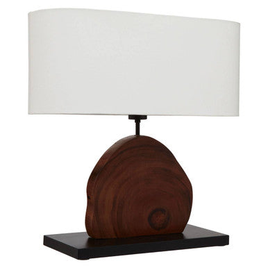 Hestina Wooden Live Edge Design Table Lamp