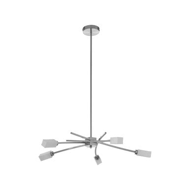 Abira 5 Frosted Glass Shade Pendant Lamp