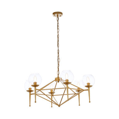 Abira 6 Bulb Geo Pendant Light