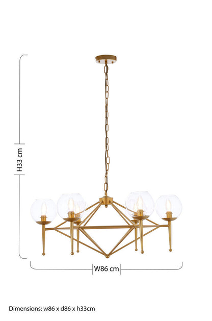Abira 6 Bulb Geo Pendant Light
