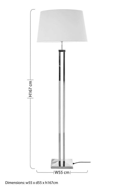 Skye Floor Lamp with Dual Rod Base