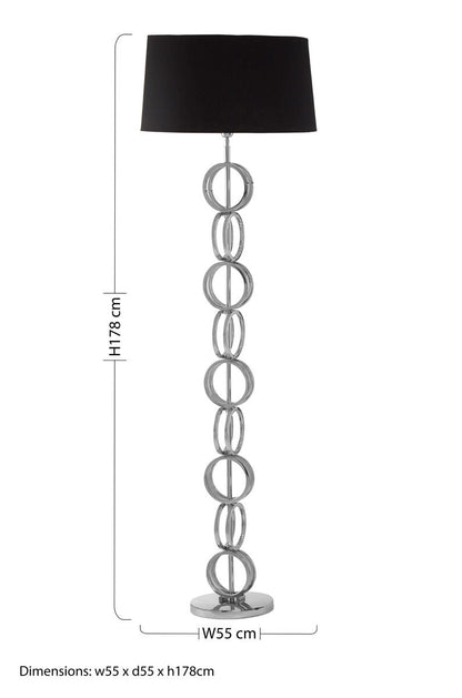 Skye Floor Lamp with Multi Ring Base