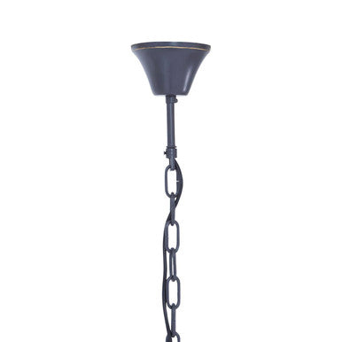 Salasco 3 Tier Black Finish Glass Chandelier
