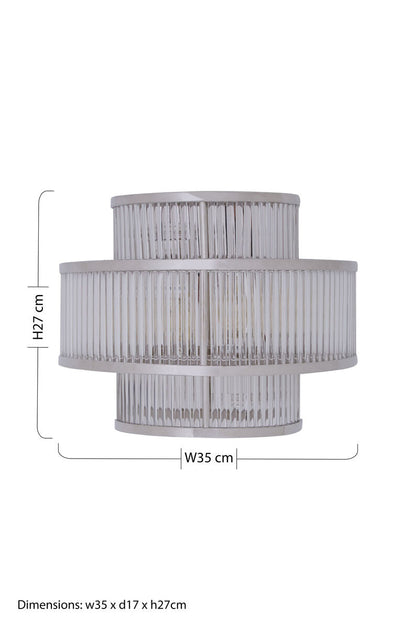 Salasco 3 Tier Nickel Finish Glass Wall Light