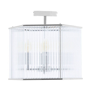 Lerici 4 Light Hexagonal Chrome Pendant Light