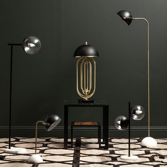 Metropolis Table Lamp With Black Shade