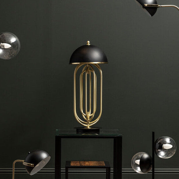 Metropolis Table Lamp With Black Shade