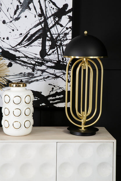 Metropolis Table Lamp With Black Shade