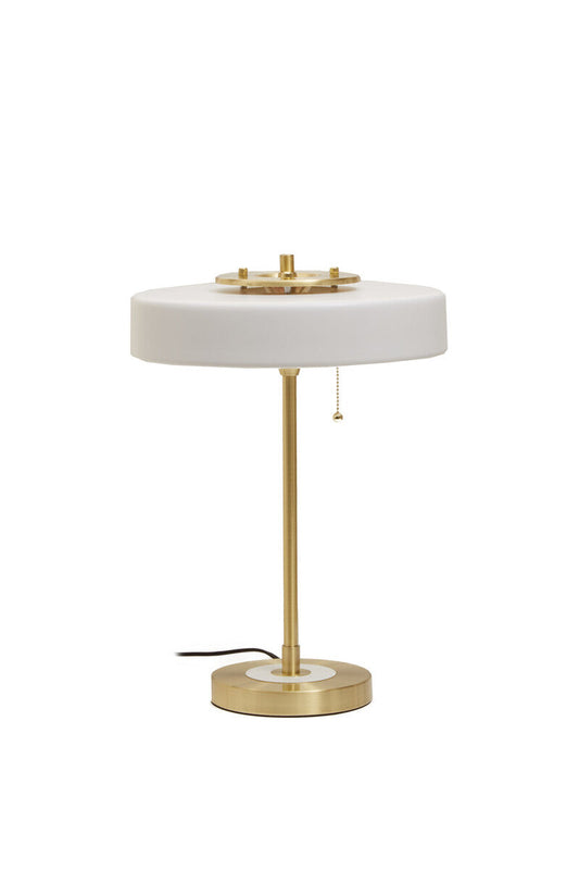 Rogano White Shade with Gold Finish Frame Table Lamp