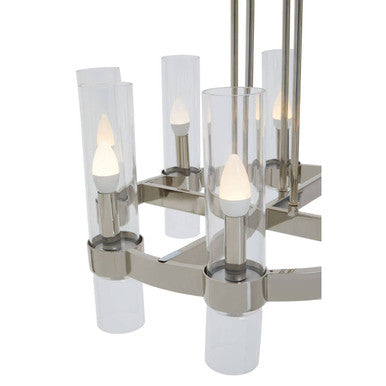 Alexis 8-Light Nickel Finish Ceiling Light