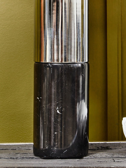 Edgar Black Marble and Chrome Table Lamp