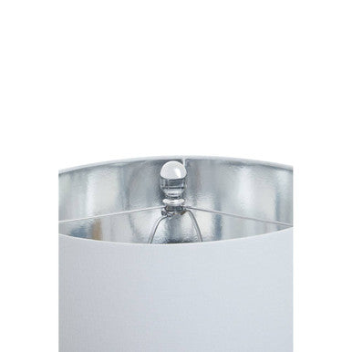 Eben Marble Base Table Lamp with Ivory Shade