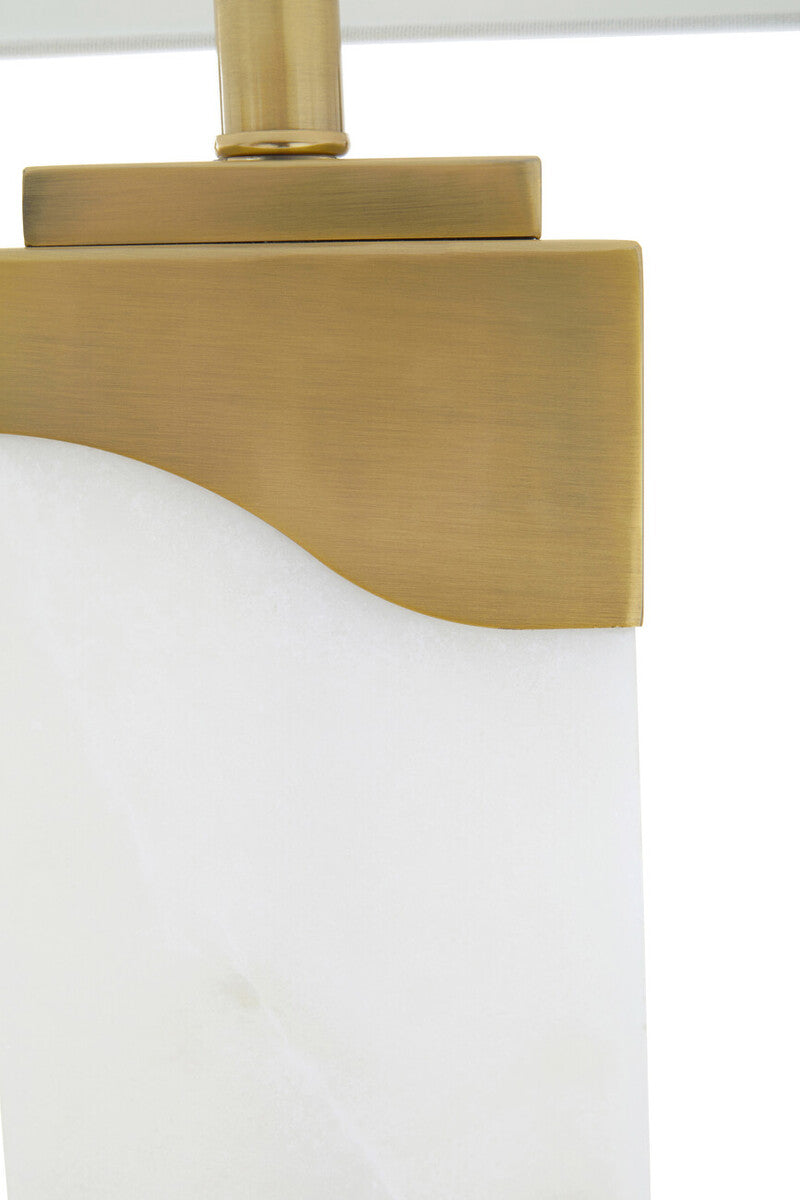 Edith Table Lamp in White Marble and Gold