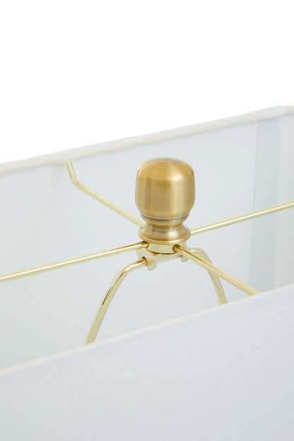 Edith Table Lamp in White Marble and Gold