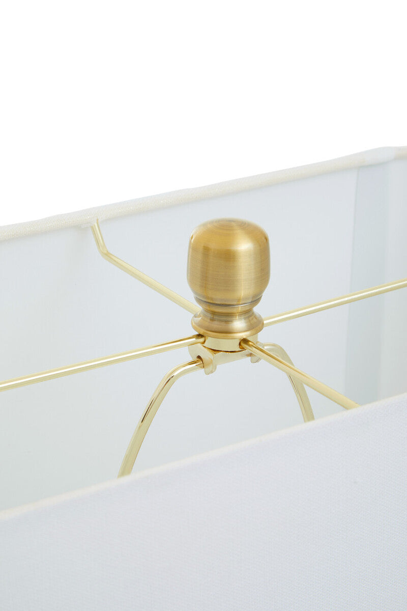 Edith Table Lamp in White Marble and Gold