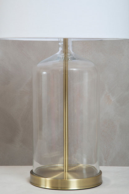 Nadia White Fabric Shade Table Lamp