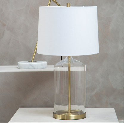 Nadia White Fabric Shade Table Lamp