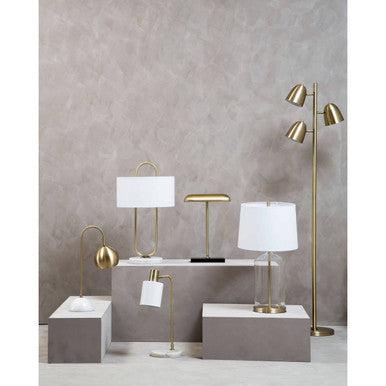 Newton Brass Finish Desk Lamp