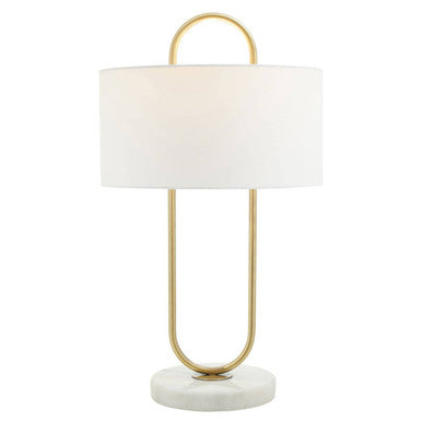 Nolan White Fabric Shade Table Lamp