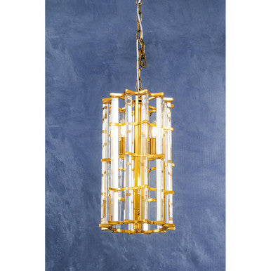 Brass Finish Small Vertical Pendant Light | Karli