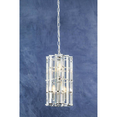Chrome Finish Small Vertical Pendant Light | Karli