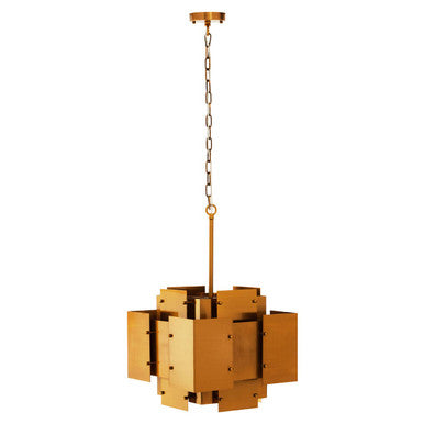 Karlo Metal Brass Finish Pendant Light With Four Bulbs