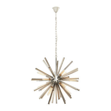 Karlo Smoke Grey Glass And Chrome Finish Light