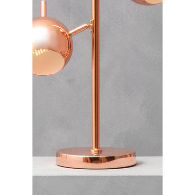Karter Copper Finish Table Lamp With Two Lights