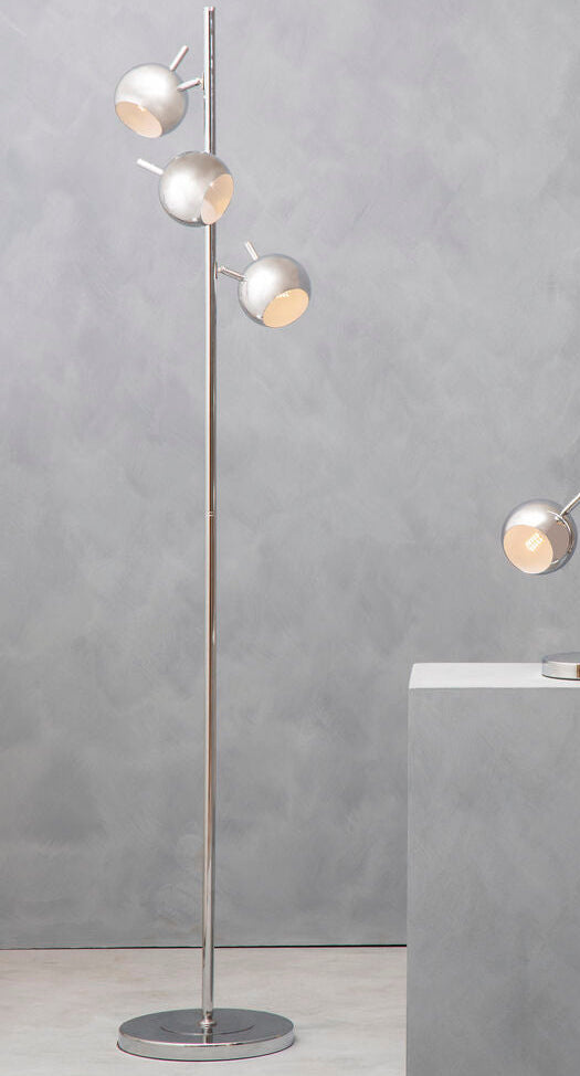 Karter Chrome Finish Table Lamp With Three Lights