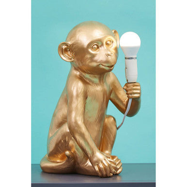 Gold Finish Monkey Lamp | Boho