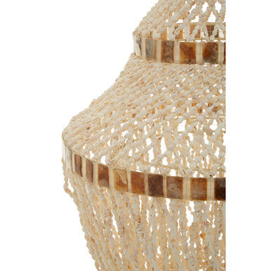 Palu Natural White and Amber Shell Pendant Shade