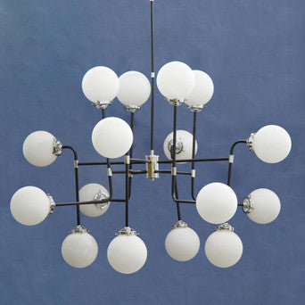 Black Finish 16 Arm Statement Pendant Light | Abira