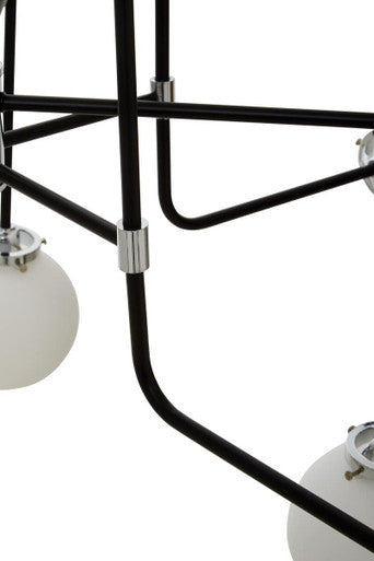 Black Finish 16 Arm Statement Pendant Light | Abira