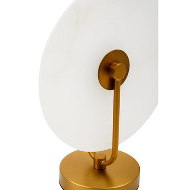 Waldorf White Marble And Gold Finish Table Lamp