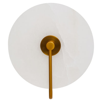 Waldorf White Marble Wall Light with Gold Accent