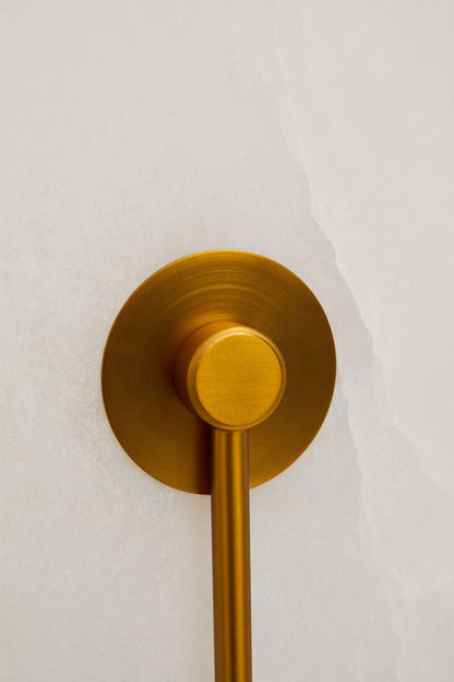 Waldorf White Marble Wall Light with Gold Accent